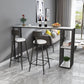 Contemporary Bar Dining Table Double Pedestal Bar Height Table with Shelf Clearhalo 'Bar Furniture' 'Bar Tables' 'bar_tables' 'furn' 'furn_bar_tables' 'Furniture' 'furniture_bar_tables' 'Kitchen & Dining Furniture' 'kitchen&dining_furn' 'kitchen' 1200x1200_3c70489d-be07-4f7e-a4ce-e1a8715152a6
