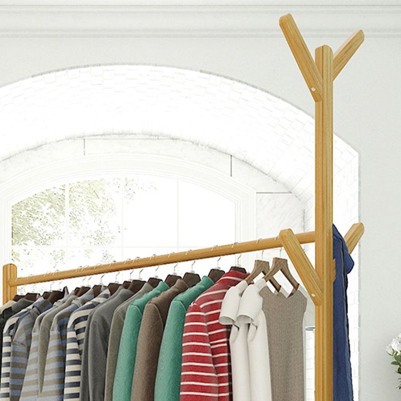 Modern At Rack Prachtige vaste houten kledinghanger met Castors