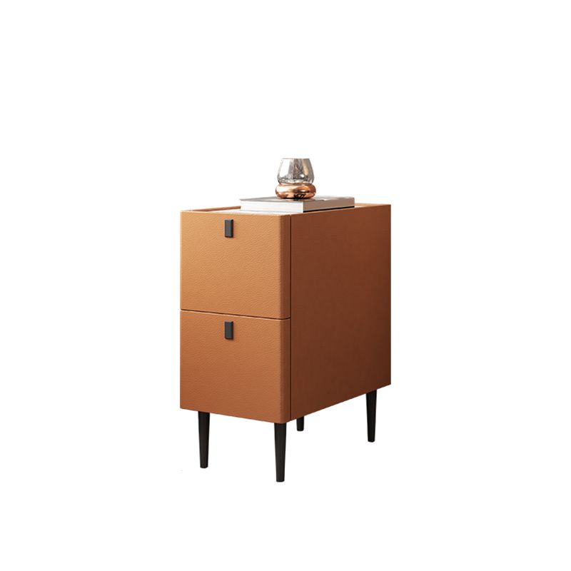 Modern Style Leather Polychromatic Choice of Black Cabinet Leg Nightstand Clearhalo 'Bedroom Furniture' 'furn' 'furn_night_stand' 'Furniture' 'night_stand' 'Nightstands' 1200x1200_3c721970-66d1-4392-8b3c-9186cc88bb1a