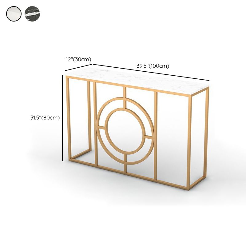 Glam Console Accent Table Antique Finish Rectangle Console Sofa Table