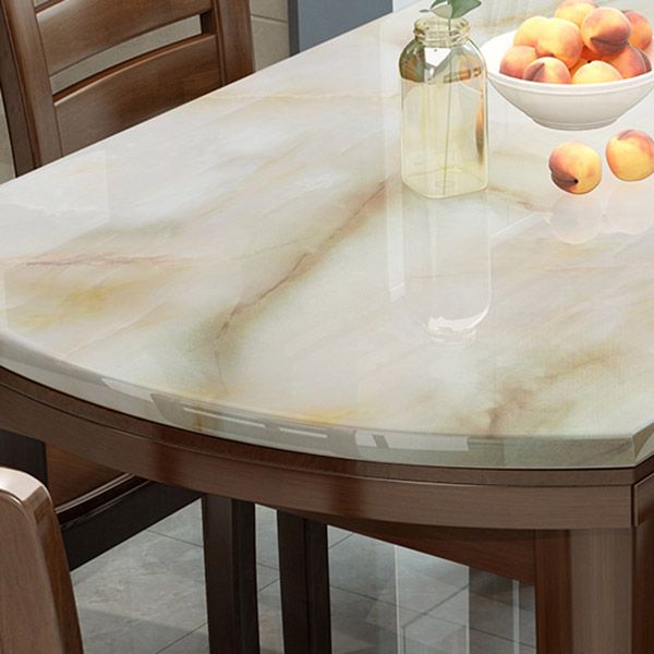 Modern Round Stone Dining Table Rubber Legs Foldable Table for Dining Room Clearhalo 'Dining Tables & Seating' 'Dining Tables' 'dining_table' 'furn' 'furn_dining_table' 'Furniture' 'Kitchen & Dining Furniture' 1200x1200_3c728935-b536-48d8-a962-d410e2b2ea8a