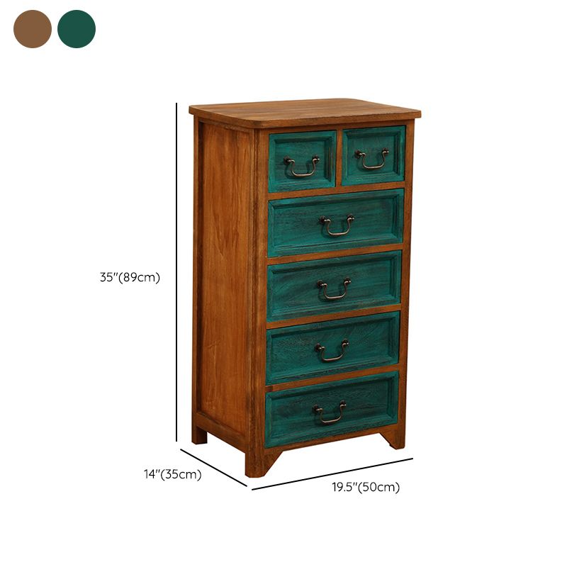 Nautical Bedroom Solid Wood Storage Chest Vertical Chest with Drawers