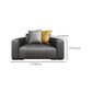 Contemporary Black Leather Sofa Tight Back Settee for Bonus Room Clearhalo 'furn' 'furn_sofas' 'Furniture' 'Living Room Furniture' 'Sofa' 'sofas' 1200x1200_3c738804-21a0-460e-bd6a-3218273e2c55