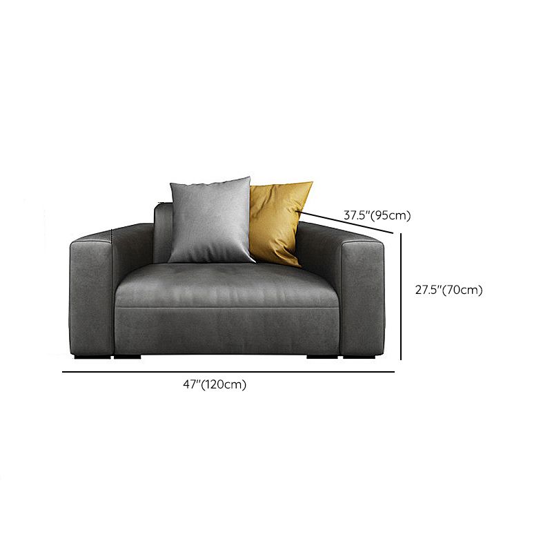 Contemporary Black Leather Sofa Tight Back Settee for Bonus Room Clearhalo 'furn' 'furn_sofas' 'Furniture' 'Living Room Furniture' 'Sofa' 'sofas' 1200x1200_3c738804-21a0-460e-bd6a-3218273e2c55
