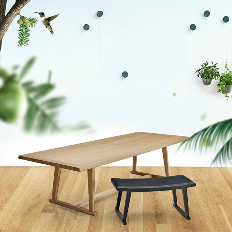 Solid Wood Modern Table for Restaurant Rectangle Dining Table with Trestle Base Clearhalo ' dining_table' 'Dining Tables & Seating' 'Dining Tables' 'furn' 'furn_dining_table' 'Furniture' 'furniture_dining_table' 'Kitchen & Dining Furniture' 'kitchen&dining_furn' 'kitchen' 'kitchen_dining_table' 1200x1200_3c73fd70-c94b-49a5-9644-28214ba38d79