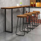 Rectangular Bar Height Table Black Legs and Metal Base Patio Bar Table Clearhalo 'Bar Furniture' 'Bar Tables' 'bar_tables' 'furn' 'furn_bar_tables' 'Furniture' 'Kitchen & Dining Furniture' 1200x1200_3c747725-db27-4195-90b5-3eebe067be0a