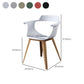 Moderne open achterzijde stoel plastic stoelstoel met metalen basis voor eetkamer