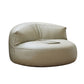 Modern Fixed Back Chair Solid Color Faux Leather Armless Chair