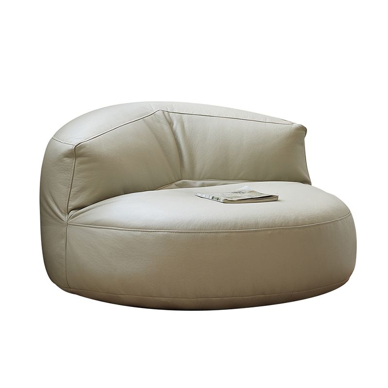 Sedia posteriore fissa moderna sedia a bracciole senza braccio in pelle solida