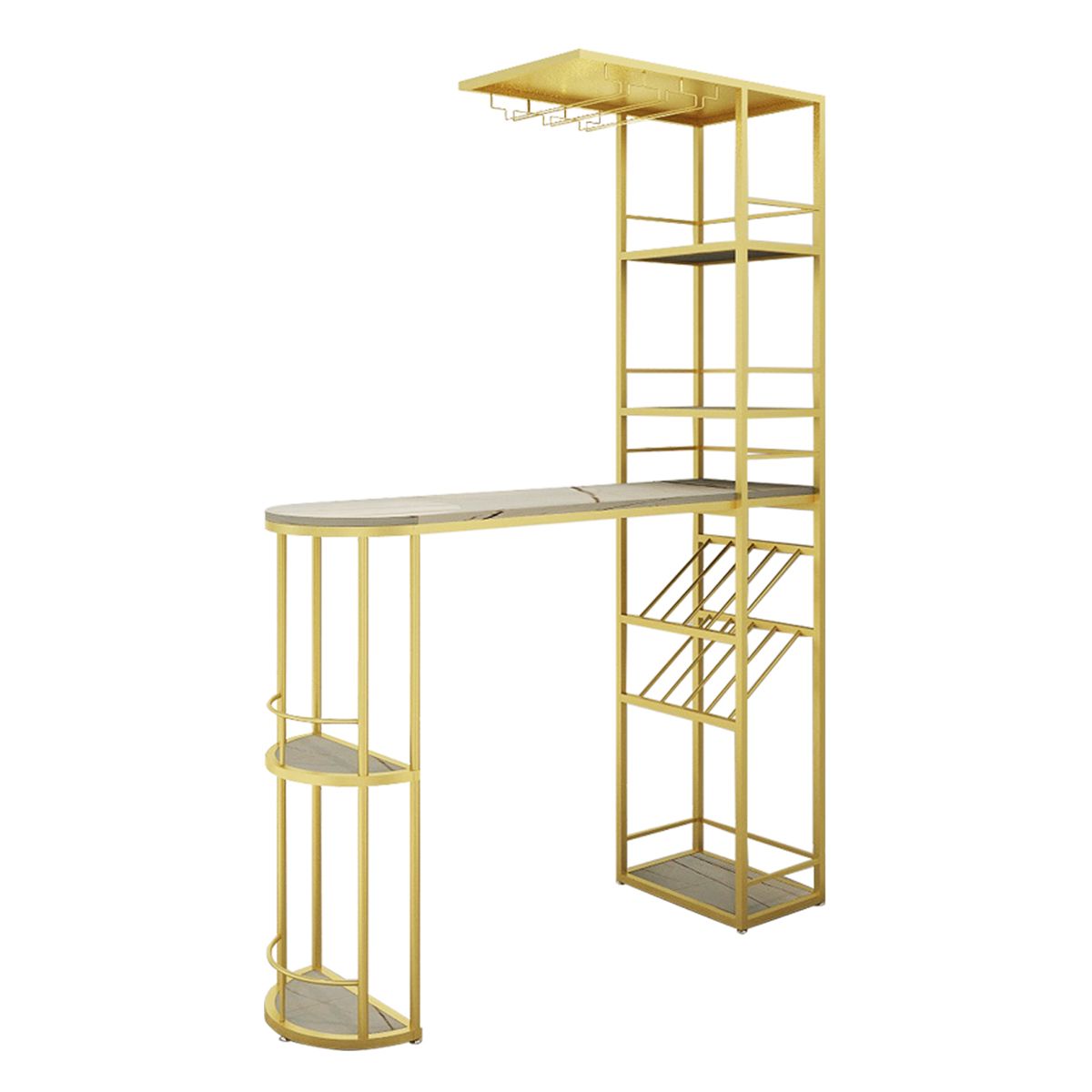 1/3 Pieces Glam Gold Granite Top Metal Frame Indoor Bar Table Set Clearhalo 'Bar Furniture' 'furn' 'furn_home_bar_bar_sets' 'Furniture' 'Home Bars & Bar Sets' 'home_bar_bar_sets' 'Kitchen & Dining Furniture' 1200x1200_3c771dc7-b6cd-4c13-828b-92885fbc3d47