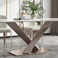 Rectangle Sintered Stone Dining Table Modern Metal Pedestal Base Table for Restaurant Clearhalo ' dining_table' 'Dining Tables & Seating' 'Dining Tables' 'furn' 'furn_dining_table' 'Furniture' 'furniture_dining_table' 'Kitchen & Dining Furniture' 'kitchen&dining_furn' 'kitchen' 'kitchen_dining_table' 1200x1200_3c78b2bd-5a51-4255-89df-d2283f72ef6b