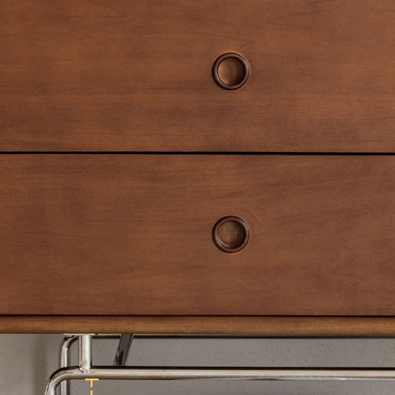 Contemporary Rectangle Wood Side Cabinet Soft Close Drawers Storage Cabinet