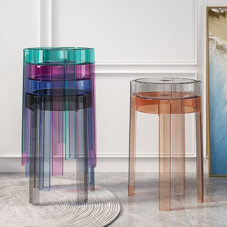 Glam Indoor-Outdoor Acrylic Chair Backless Stacking Side Chair