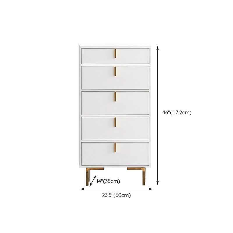 Commode contemporaine de 13,65 pouces de largeur avec 3/4/5 tiroirs