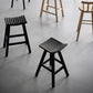 Black Armless Dining Stools Solid Wood Bar Stools with Footrest Clearhalo 'Bar Furniture' 'Bar Stools' 'bar_stools' 'furn' 'furn_bar_stools' 'Furniture' 'Kitchen & Dining Furniture' 1200x1200_3c7bddee-3ccb-46cc-b949-22a442d4b4b0