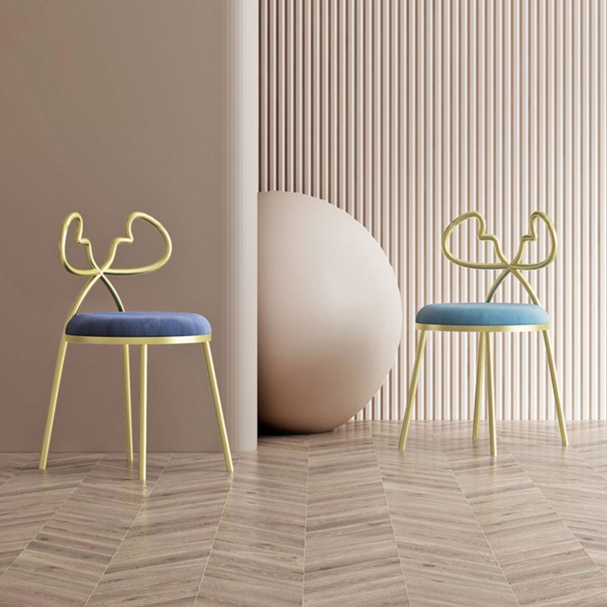 Silla lateral de comedor de tela Sillas de comedor abiertas de diseño nórdico