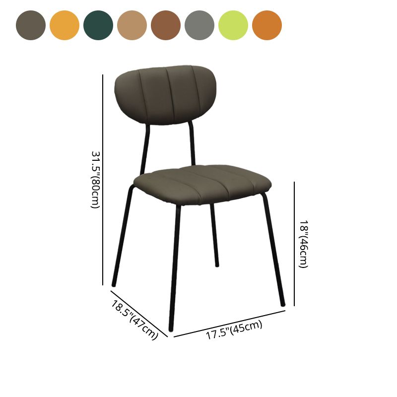 Industrial Style Upholstered Armless Dining Chairs Open Back Dining Chairs Clearhalo ' kitchen&dining_furn' 'Dining Chairs' 'Dining Tables & Seating' 'dining_chair' 'furn' 'furn_dining_chair' 'Furniture' 'furniture_dining_chair' 'Kitchen & Dining Furniture' 'kitchen' 1200x1200_3c7e839c-0330-4669-af8b-d4f10197a729