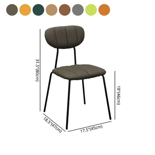 Industrial Style Upholstered Armless Dining Chairs Open Back Dining Chairs Clearhalo ' kitchen&dining_furn' 'Dining Chairs' 'Dining Tables & Seating' 'dining_chair' 'furn' 'furn_dining_chair' 'Furniture' 'furniture_dining_chair' 'Kitchen & Dining Furniture' 'kitchen' 1200x1200_3c7e839c-0330-4669-af8b-d4f10197a729