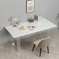 Sintered Stone Top Dining Table Rectangle Dining Table with Acrylic Double Pedestal Base Clearhalo ' dining_table' 'Dining Tables & Seating' 'Dining Tables' 'furn' 'furn_dining_table' 'Furniture' 'furniture_dining_table' 'Kitchen & Dining Furniture' 'kitchen&dining_furn' 'kitchen' 'kitchen_dining_table' 1200x1200_3c7ec8fd-a796-47cb-a431-841607dc7ba5