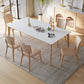 Contemporary Rectangular White Stone Dining Table with 4 Foot Clearhalo 'Dining Tables & Seating' 'Dining Tables' 'dining_table' 'furn' 'furn_dining_table' 'Furniture' 'Kitchen & Dining Furniture' 1200x1200_3c7fb8e4-9b07-4f9e-abaa-8b35469ae686