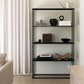 Industrial Metal Bookshelf Etagere Open Back Bookcase with Shelves