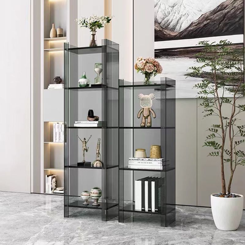 9.84"W Bookshelf Glam Style Closed Back Acrylic Bookcase for Office and Study Room Clearhalo 'Bookcases' 'furn' 'furn_bookcases' 'Furniture' 'furniture_bookcases' 'kitchen' 'kitchen_bookcases' 'Living Room Furniture' 'Office Furniture' 1200x1200_3c80ce20-293c-44a0-a9ee-8afdd8b031b7