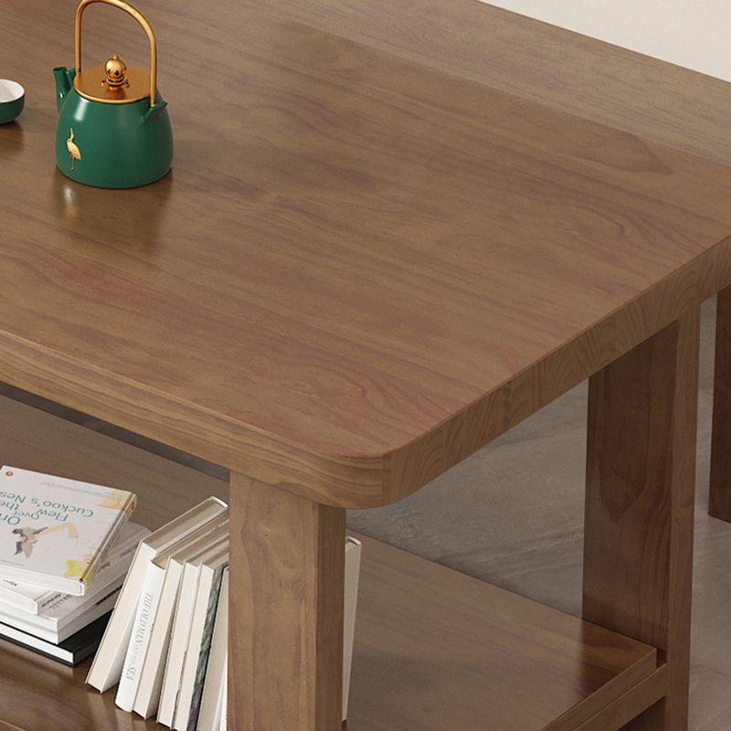 Bureau de réunion en bois massif bourse de bureau rectangulaire, 29,5 pouces de haut