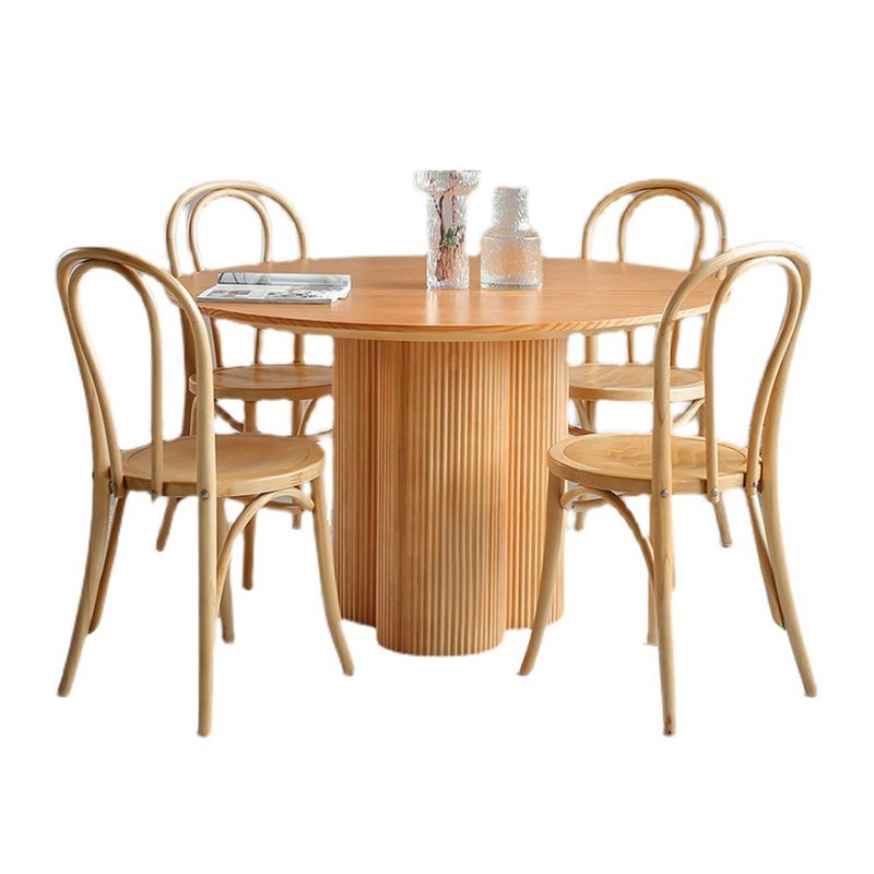 Contemporary Dining Set 1/2/5/7 Pcs Solid Wood Dining Table and Chairs Clearhalo 'Dining Room Sets' 'Dining Tables & Seating' 'dining_room_set' 'furn' 'furn_dining_room_set' 'Furniture' 'Kitchen & Dining Furniture' 1200x1200_3c84f108-1ff9-4890-b072-96e9c23b6c6d