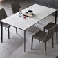 Contemporary Rectangle Dining Table Stone Dining Table with 4 Legs