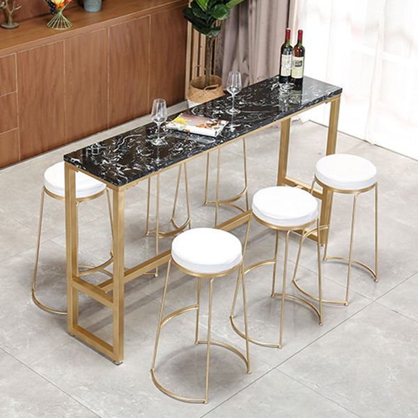 Glam Pub Table Solid Wood Bar Height Rectangle Bar Table for Breakroom Clearhalo 'Bar Furniture' 'Bar Tables' 'bar_tables' 'furn' 'furn_bar_tables' 'Furniture' 'Kitchen & Dining Furniture' 1200x1200_3c87b88a-a864-48be-a486-625f10205df0