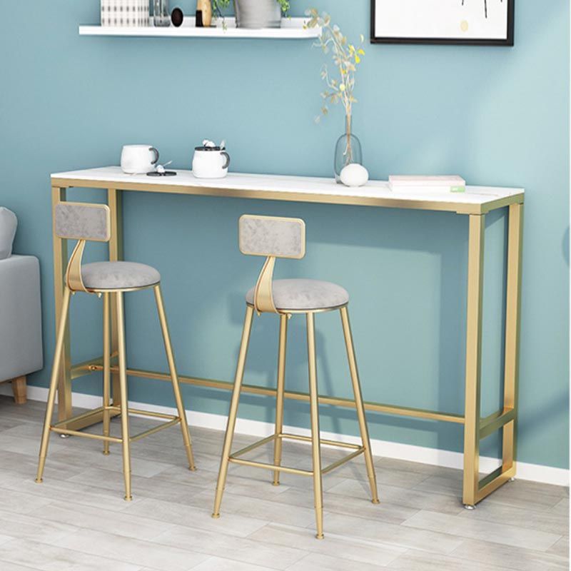 Tavolo da cocktail bar top top in pietra tavolo da pub in oro in altezza da 42 pollici