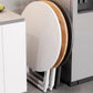 Table à manger pliante moderne, plateau en bois avec base en métal pour la maison