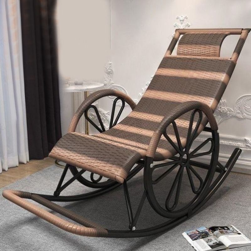 Modern Rocking Accent Chair Rattan/Wicker Rocker Chair for Porch Clearhalo 'Chairs & Seating' 'furn' 'furn_rocking_chairs' 'Furniture' 'Living Room Furniture' 'Rocking Chairs' 'rocking_chairs' 1200x1200_3c88f620-ff5f-41bb-840a-16d8ee0d28ff