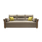 Contemporary Linen Sofa Bed Beige Square Arm Sleeper Sofa, 32.28" Wide Clearhalo 'furn' 'furn_futons' 'Furniture' 'Futons & Daybeds' 'Futons' 'Living Room Furniture' 1200x1200_3c895b77-4838-453c-b921-6f744d91e078