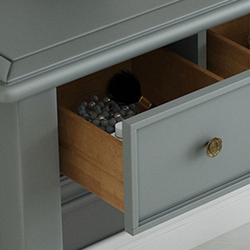Contemporary Rubber Wood Chest with Drawers and Straight Legs