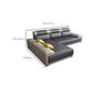 Contemporary Grey Sectional Sofa with Pillow Top Arm in Faux Leather Clearhalo 'furn' 'furn_sectionals' 'Furniture' 'Living Room Furniture' 'Sectionals' 1200x1200_3c8a7be0-14ef-4337-a879-8144f6e8c08b