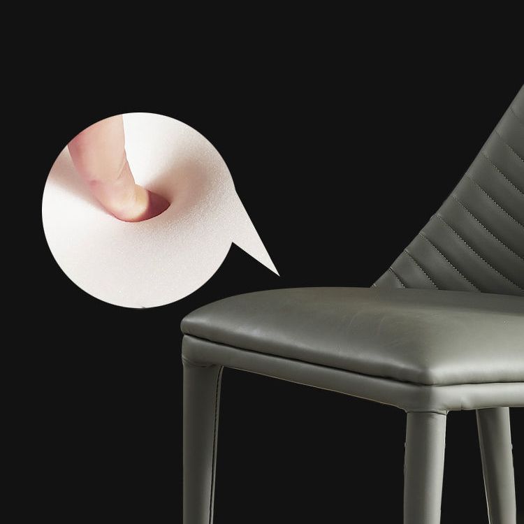 Contemporary Style Dining Chairs Armless Dining Chairs with Metal Legs for Kitchen