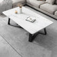 Glam Cross Legs Coffee Table Slate Rectangular Cocktail Table for Home