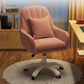 Silla de escritorio de computadora tapizada con ruedas silla de oficina moderna con base de nylon