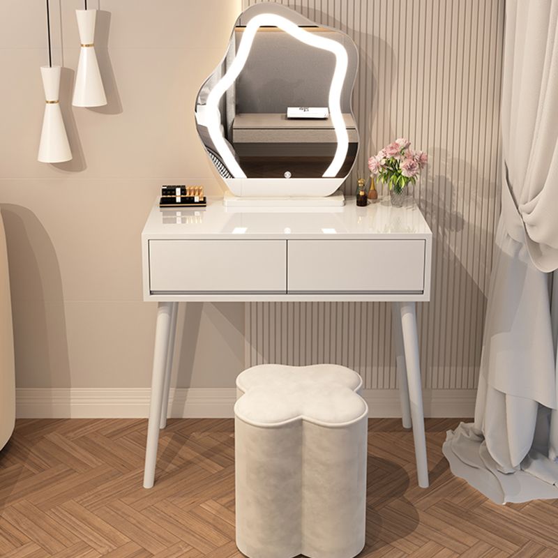 Tavolo da banco di vanità per trucco in legno contemporaneo con cassetti