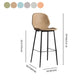 Modern Backrest Armless Counter Stool Iron Balcony Bar Stool with Leather Cushion Clearhalo 'Bar Furniture' 'Bar Stools' 'bar_stools' 'furn' 'furn_bar_stools' 'furniture_bar_stools' 'Kitchen & Dining Furniture' 'kitchen&dining_furn' 'kitchen' 'kitchen_furn' Furniture' 1200x1200_3c90fbe0-0541-4f6d-b81e-1dda035d01f4