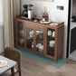 Sideboard moderna in colore browntea di sala da pranzo in legno con porte per soggiorno