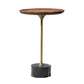 Modern Slate Pedestal Wooden Round/Square Tray Top End Table