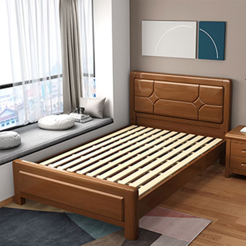 Scandinavian Solid Wood Standard Bed Natural Bed with Storage