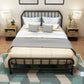 Metal Open-Frame Bed Scooped Solid Color Slat Bed with Custom Gold Leg Clearhalo 'Bedroom Furniture' 'Beds' 'furn' 'furn_beds' 'Furniture' 1200x1200_3c9762a4-4505-4d8f-a0c3-de716c0b6f35
