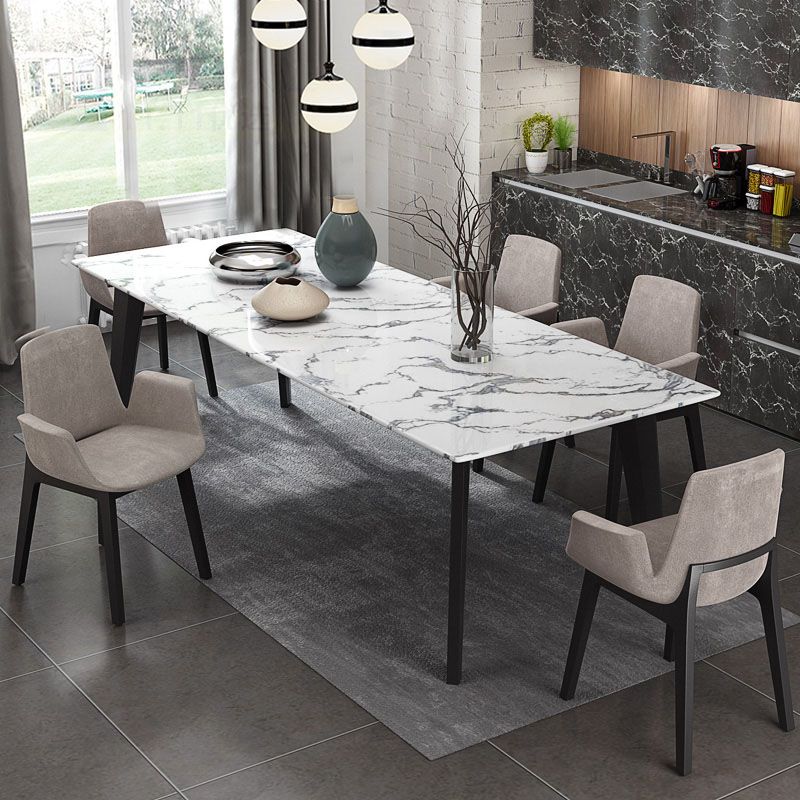 Contemporary 1/2/4/5/6 Pieces Dining Set Marble Dining Room Set for Home Use Clearhalo 'Dining Room Sets' 'Dining Tables & Seating' 'dining_room_set' 'furn' 'furn_dining_room_set' 'Furniture' 'furniture_dining_room_set' 'Kitchen & Dining Furniture' 1200x1200_3c983098-0847-4068-9593-2b741f489c91