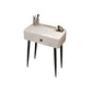 Glam Faux Leather Makeup Counter Bedroom Vanity Dressing Table with Drawer