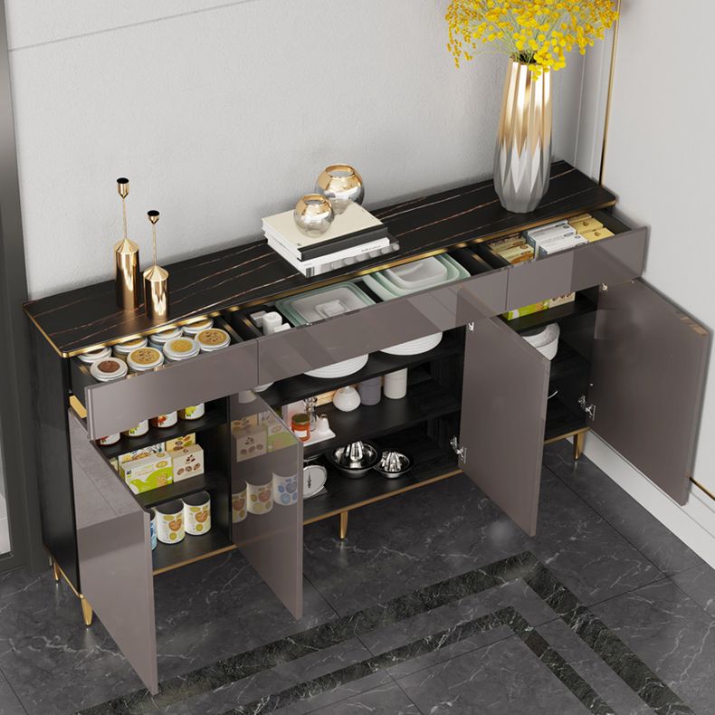 Wood Dining Room Sideboard Cabinet Glam Credenza with Drawers and Storage Clearhalo 'buffet_sideboard' 'Buffets & Sideboards' 'furn' 'furn_buffet_sideboard' 'Furniture' 'furniture_buffet_sideboard' 'Kitchen & Dining Furniture' 1200x1200_3c996fb2-951d-40a8-89a1-84f7f08fda75