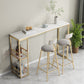 White Top Bar Table Traditional Luxury Rectangle Bar Table with Trestle Base Clearhalo 'Bar Furniture' 'Bar Tables' 'bar_tables' 'furn' 'furn_bar_tables' 'Furniture' 'furniture_bar_tables' 'Kitchen & Dining Furniture' 1200x1200_3c9a6807-101e-404c-b926-d66bcf1977cd