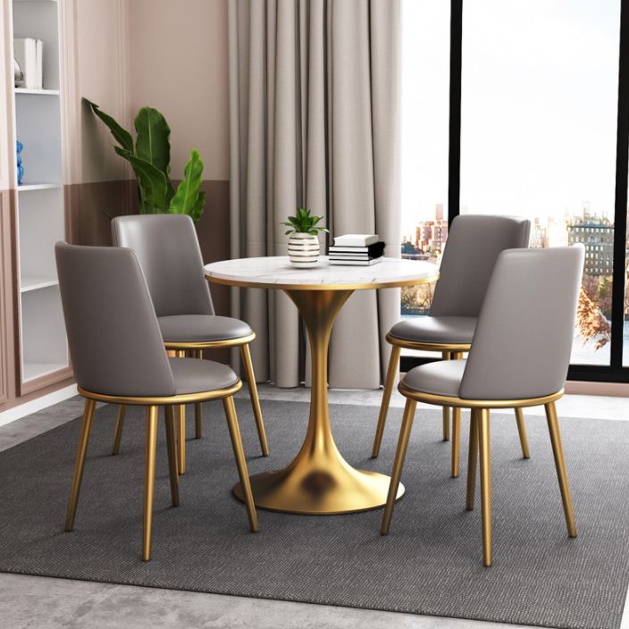 Modern Style Round Table Set 1/2/3/4/5 Pieces Dining Set for Home Clearhalo 'Dining Room Sets' 'Dining Tables & Seating' 'dining_room_set' 'furn' 'furn_dining_room_set' 'Furniture' 'Kitchen & Dining Furniture' 1200x1200_3c9aba34-4f92-4998-99da-38ef940c23b4